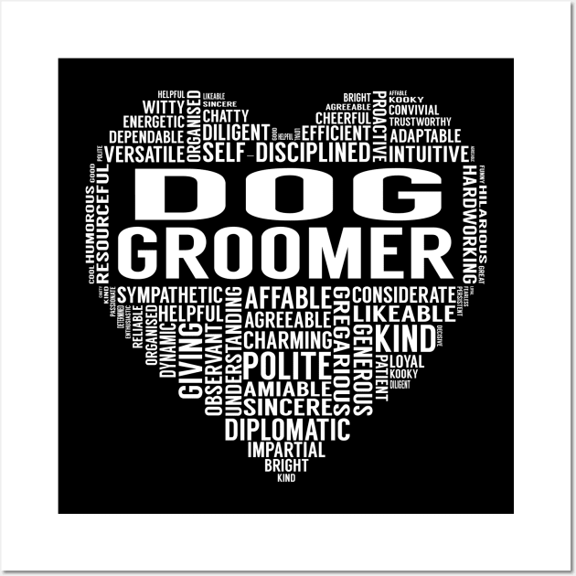 Dog Groomer Heart Wall Art by LotusTee